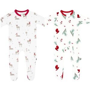 Kyte Baby | Zippered Footie (Holiday Prints) Bundle 6-12 M NWT